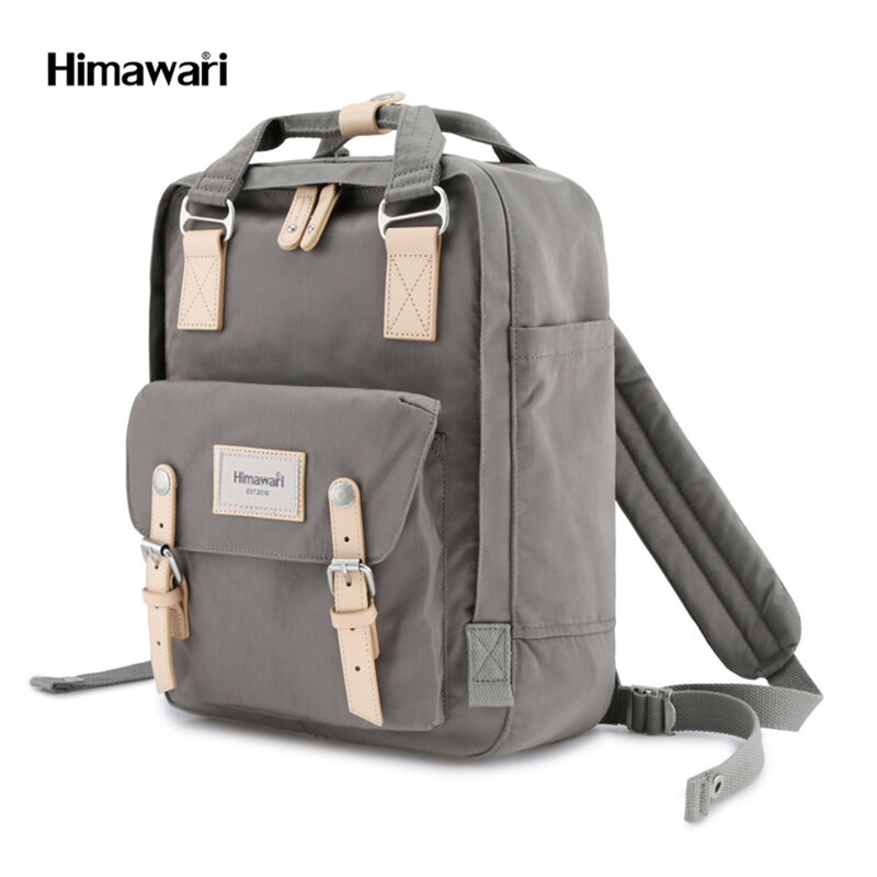 Pojemny plecak z miejscem na laptopa 14" szary - Himawari Pojemny plecak z miejscem na laptopa 14" szary - Himawari