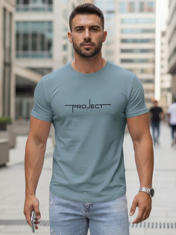 Pánske petrolejové tričko Project London NX5127R – Dstreet
