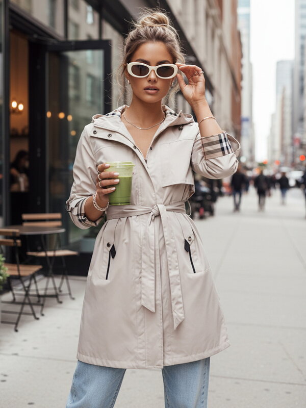 CIVIT ecru dámska bunda parka Dstreet TY4214