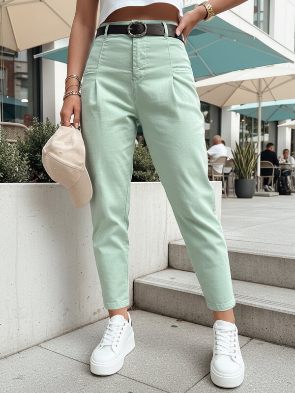 Dámske chino nohavice CHINOSKA mentolové UY2555