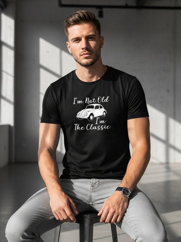 Bedrucktes Herren-T-Shirt I'm Not Old schwarz Dstreet NX050R