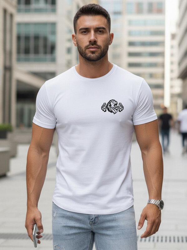 Bedrucktes Feuerwehr-T-Shirt mit Totenkopf für Männer NX054R