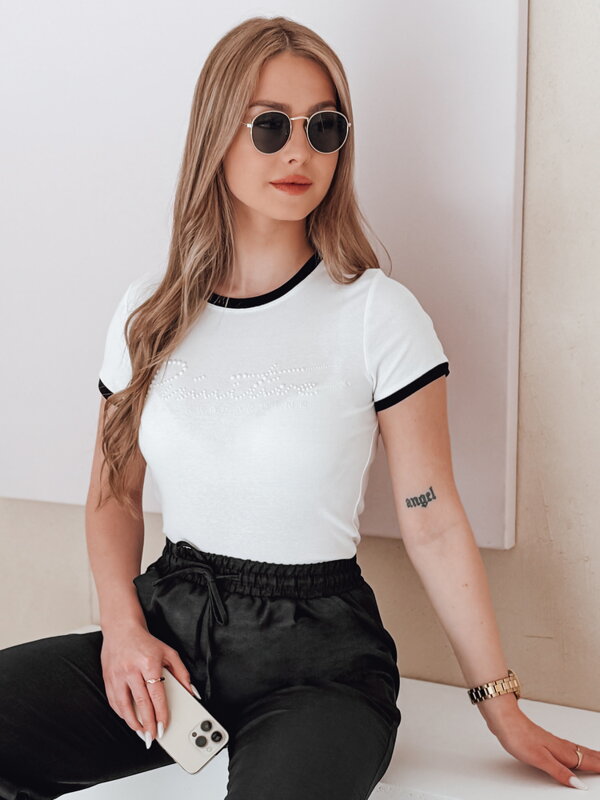 T-shirt damski z napisem LUMINASI biały Dstreet RY2887