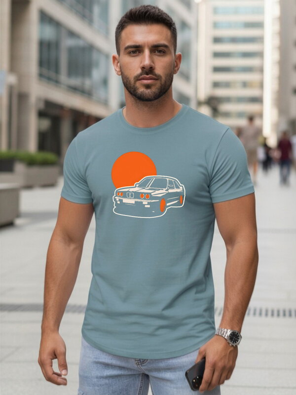 Herren-T-Shirt mit Autodruck petrol Dstreet NX5091R