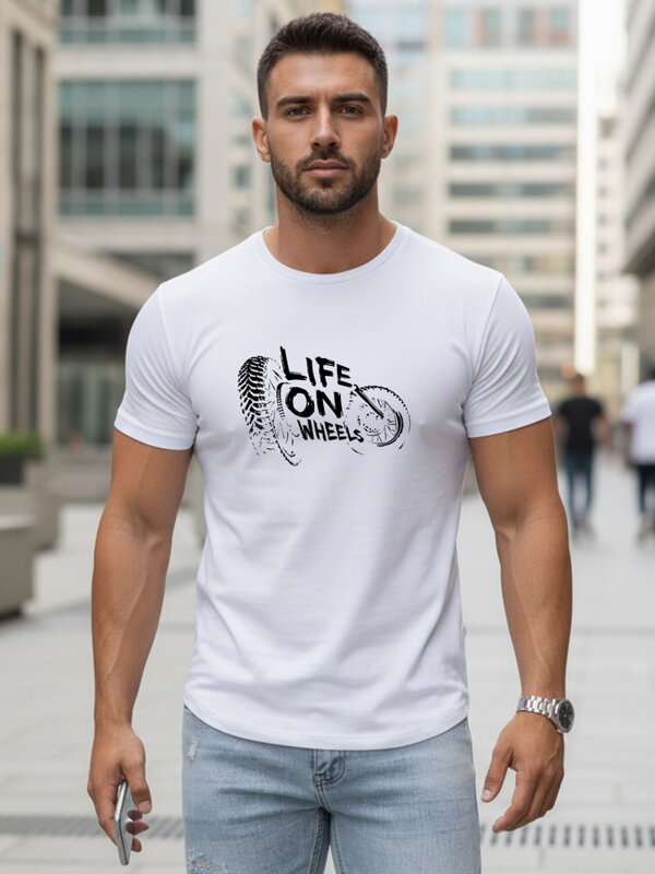 Bedrucktes Feuerwehr-T-Shirt mit Totenkopf für Männer NX054R