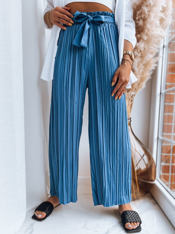 Dámske kalhoty casual RUFFLES Barva modrá UY1541