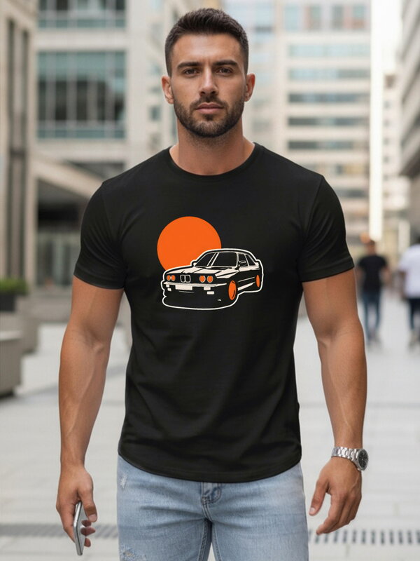Herren-T-Shirt mit Autodruck schwarz Dstreet NX5091R