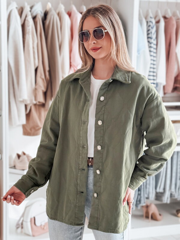 Prechodná dámska košeľová bunda KOSMOJACK oversize strihu TY4840