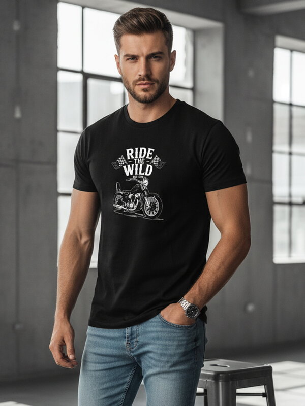 Bedrucktes Feuerwehr-T-Shirt mit Totenkopf für Männer NX054R