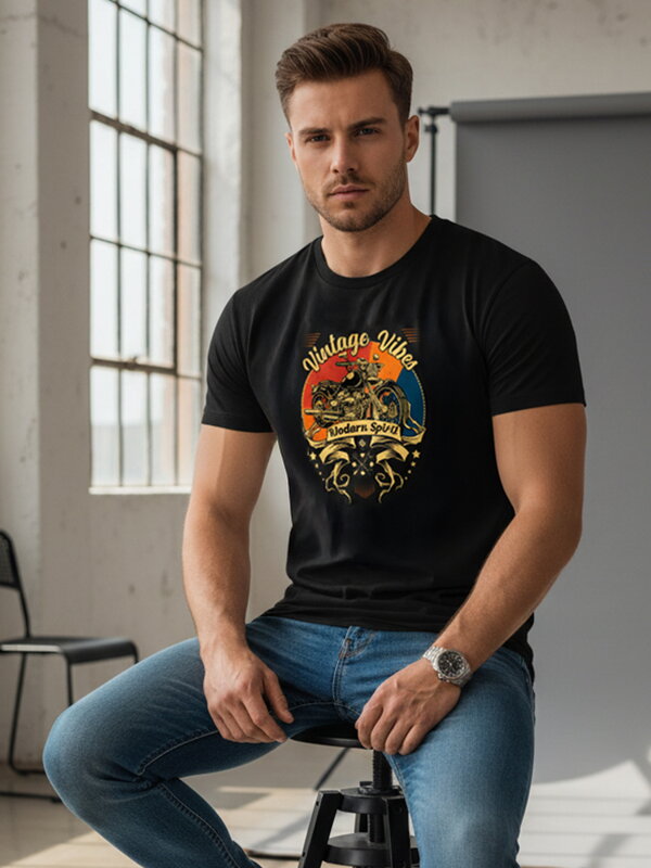 Bedrucktes Feuerwehr-T-Shirt mit Totenkopf für Männer NX054R