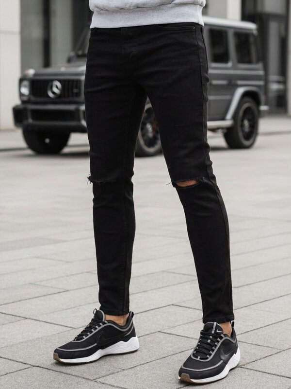 Čierne štýlové nohavice