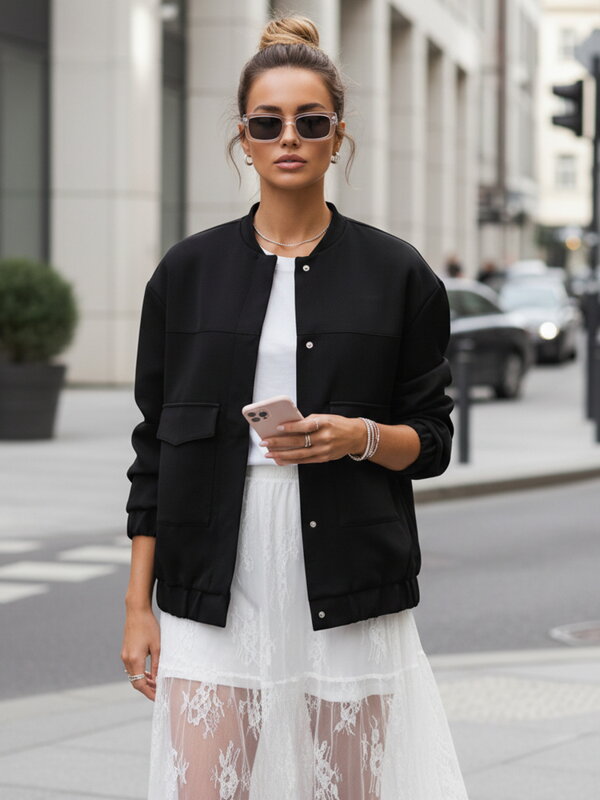 QUESI dámska prechodná bunda čierna Dstreet TY4294