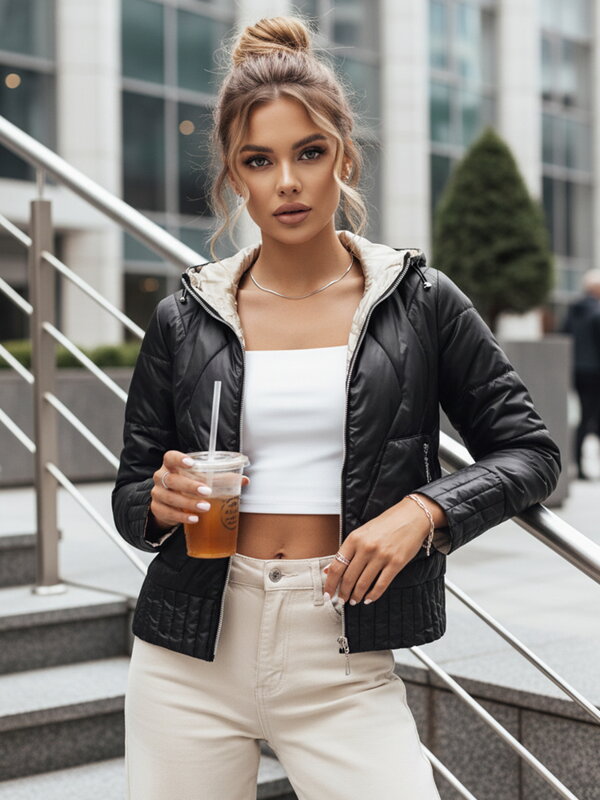 FALES dámska bunda čierna Dstreet TY4205