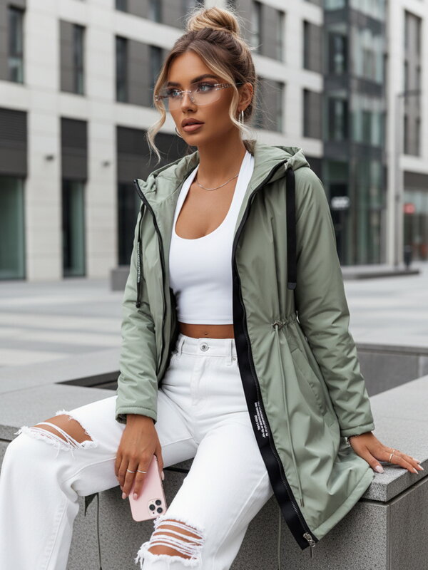 VERCHA dámska bunda parka zelená Dstreet TY4262