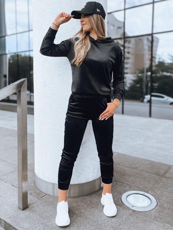 Dámska čierna velúrová súprava SO COMFY Dstreet AY0888