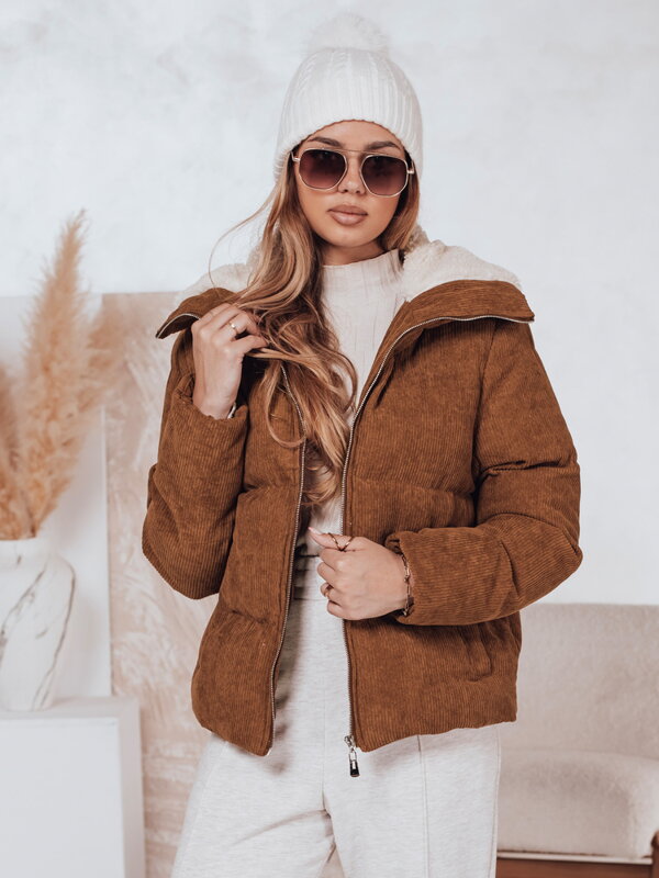 Hnedá trendová zimná dámska bunda TRENDYGLAM TY4360
