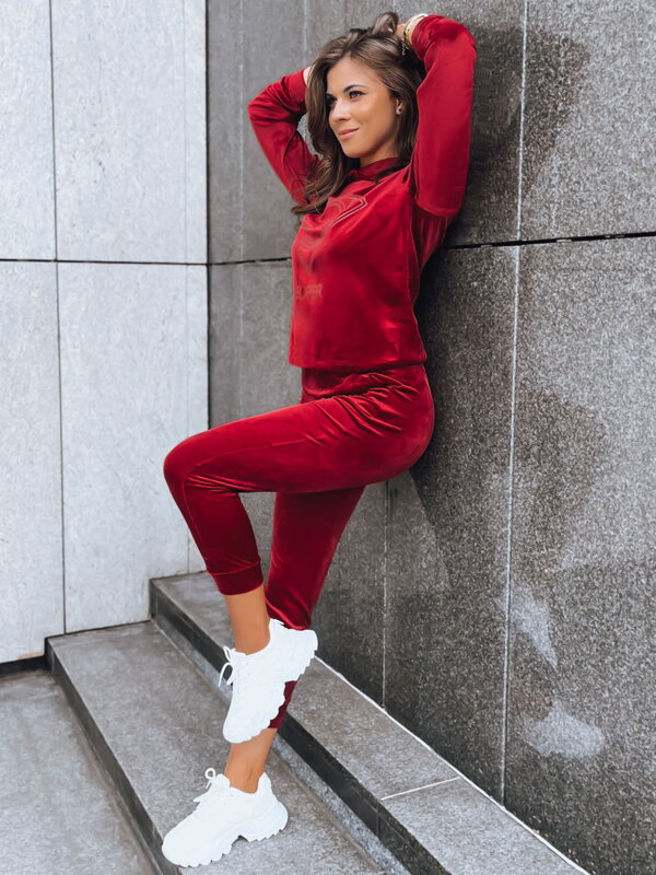 Dámsky bordový velúrový komplet Vogue Velour AY0875