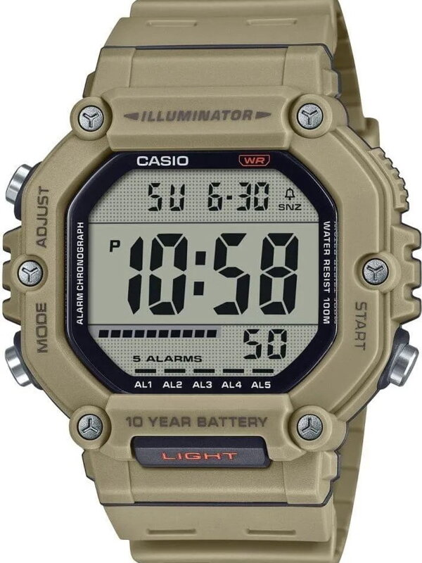 Pánske digitálne hodinky Casio AE-1600H-5AVDF béžové