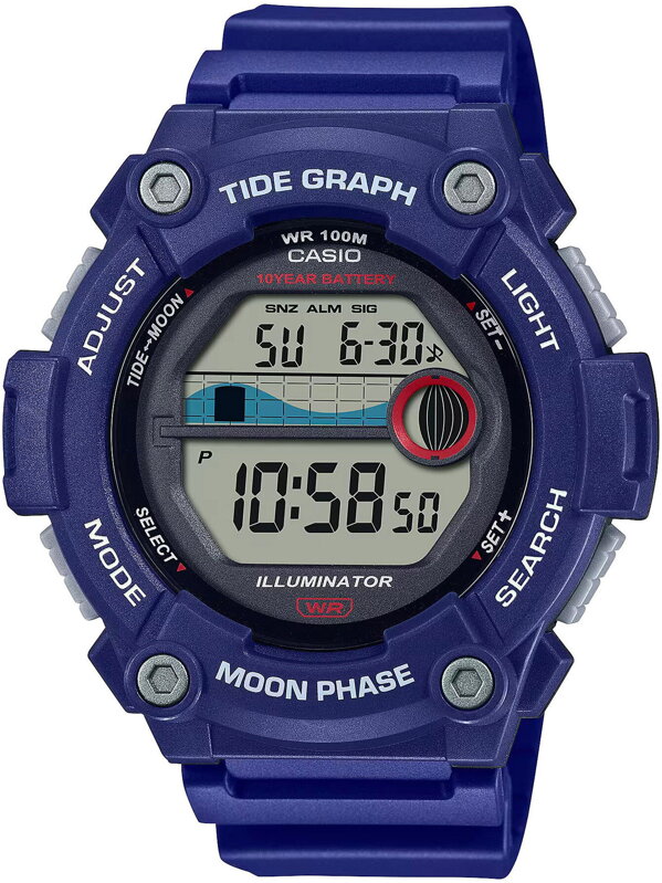 CASIO Moonphase WS-1300H-2A PÁNSKE HODINKY + KRABIČKA