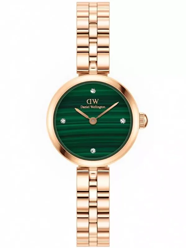 DANIEL WELLINGTON DÁMSKE HODINKY Elan Lumine Malachit Rose Gold 22mm DW00100721 ​​​​​​​​+ KRABIČKA (zw522c)