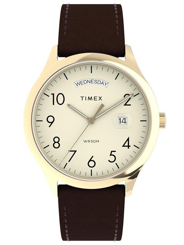 Pánske hodinky Timex TW2W68400 Modern Easy Reader – elegantné hodinky s koženým remienkom