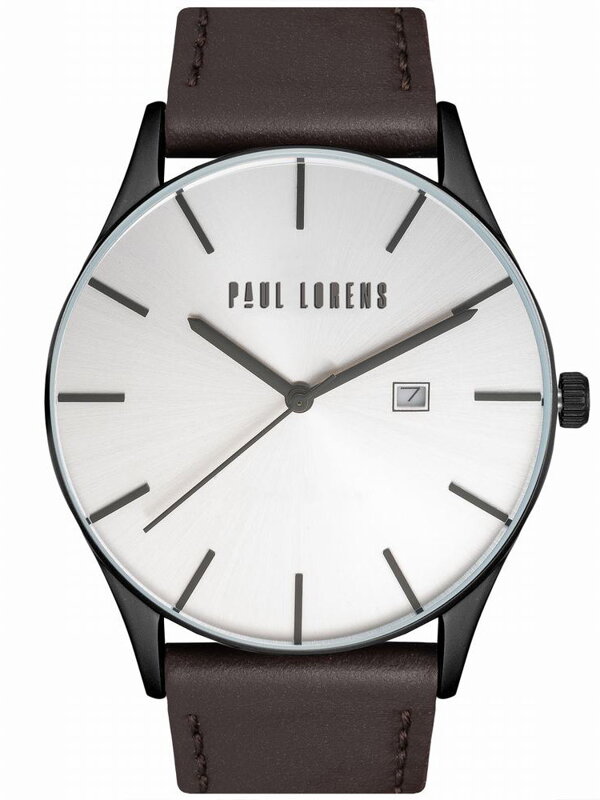 Pánske hodinky Paul Lorens s hnedým remienkom - PL7028A2-3B1  (zg360f) + BOX