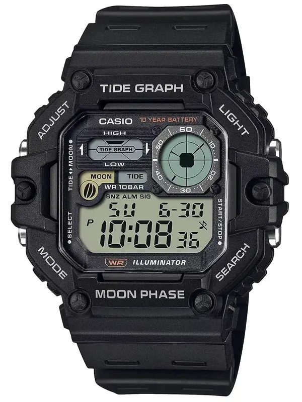 CASIO Digital Moonphase WS-1700H-1AV PÁNSKE HODINKY + BOX