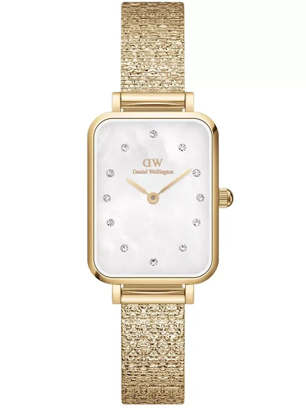 DÁMSKE HODINKY DANIEL WELLINGTON Quadro Lumine lisovaný klavír 20mm DW00100582 + BOX (zw519a)