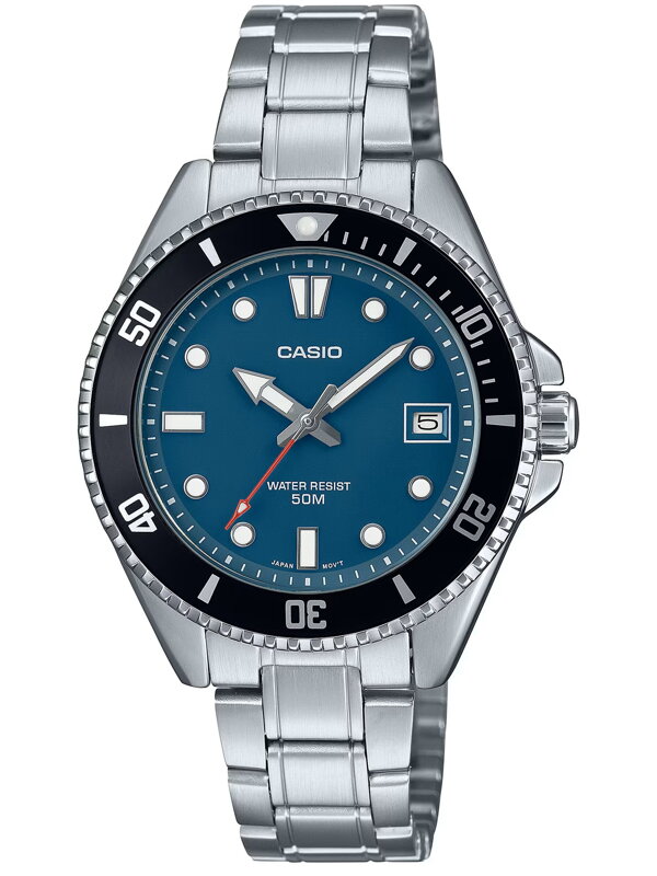 Pánske hodinky Casio MDV-10D-2A1 strieborné s modrým ciferníkom