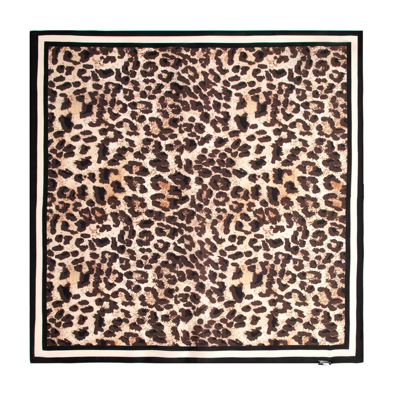Dámska hodvábna šatka s leopardím vzorom Wittchen – béžovo-hnedá