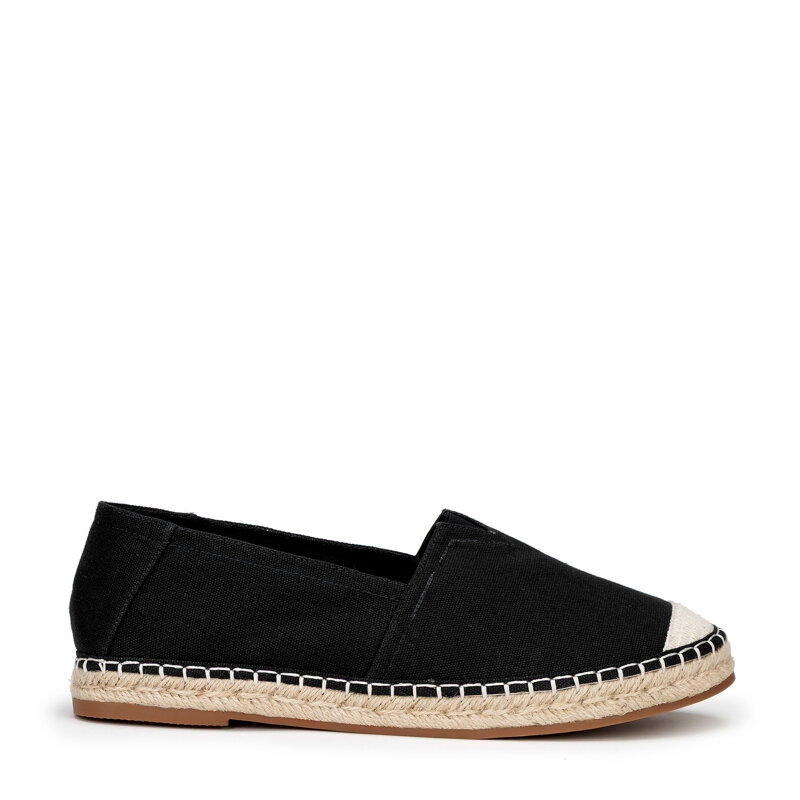 Textilné espadrilky s pletenou špičkou Wittchen – čierna