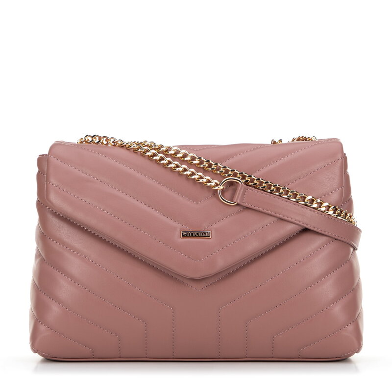 Ružová crossbody kabelka s retiazkou Wittchen 99-4Y-514-P
