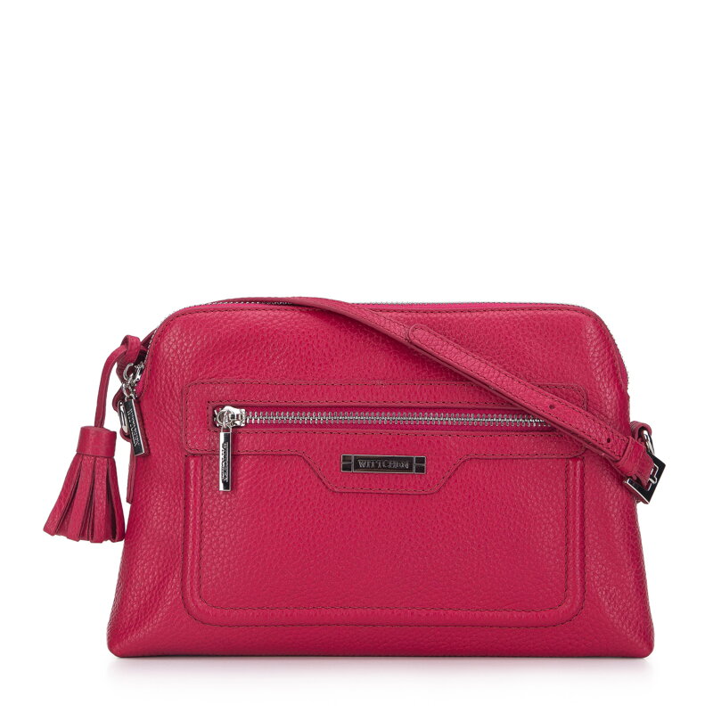 Dámska kožená crossbody kabelka Wittchen so strapcom 29-4E-013-3