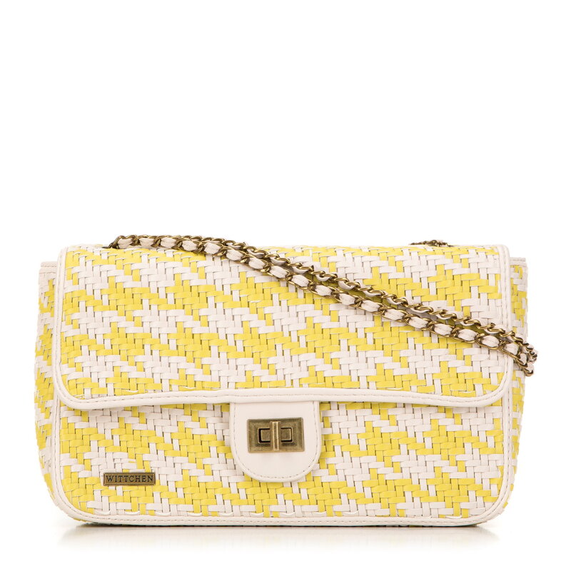 Dámska zapletaná crossbody kabelka Wittchen s retiazkou 98-4Y-010-Y