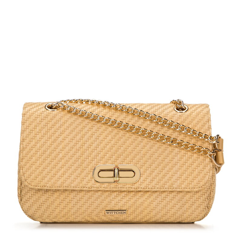 Dámska zapletaná crossbody kabelka Wittchen s retiazkou 98-4Y-408-Y