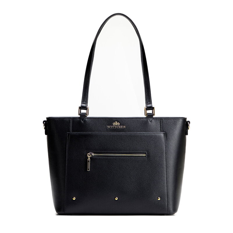 Luxusná kabelka v čierno-zlatom prevedení Wittchen 100-4E-607-1G