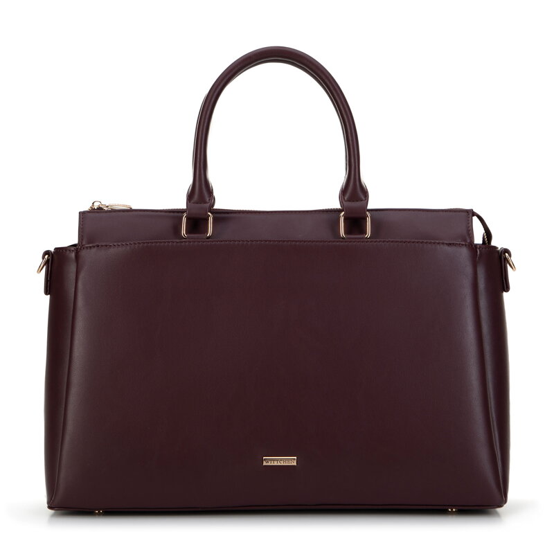 Dámska taška na notebook 15,6’’ z bordovej ekokože  