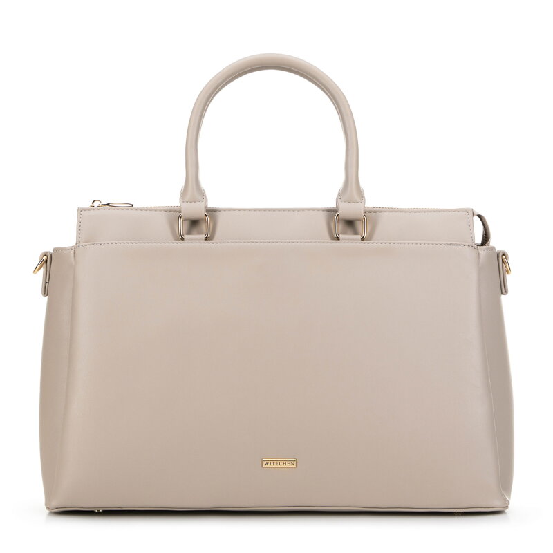 Damska torba na laptopa 15,6’’ z ekoskóry beżowa 99-4Y-226-9