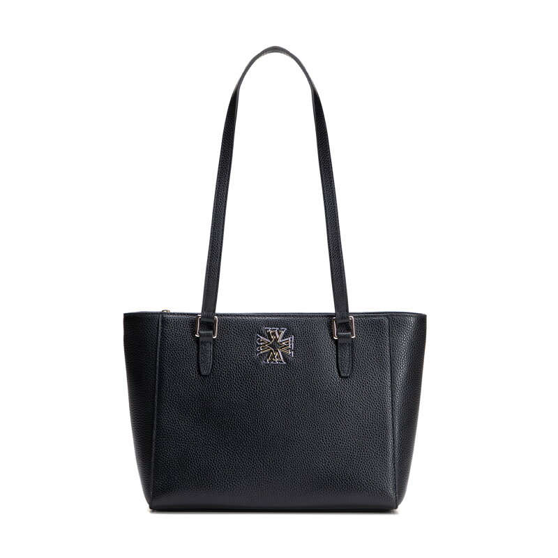 Dámska ramenná kabelka z kože čierna 100-4E-612-1