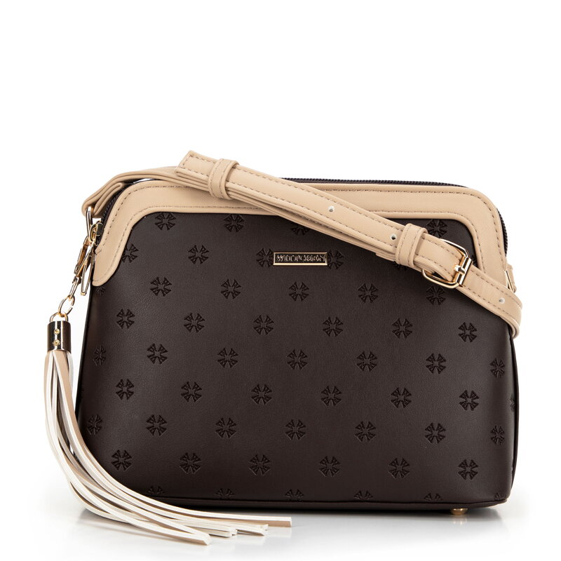 Damska torebka crossbody z chwostem brązowa 99-4Y-208-4 Damska torebka crossbody z chwostem brązowa 99-4Y-208-4
