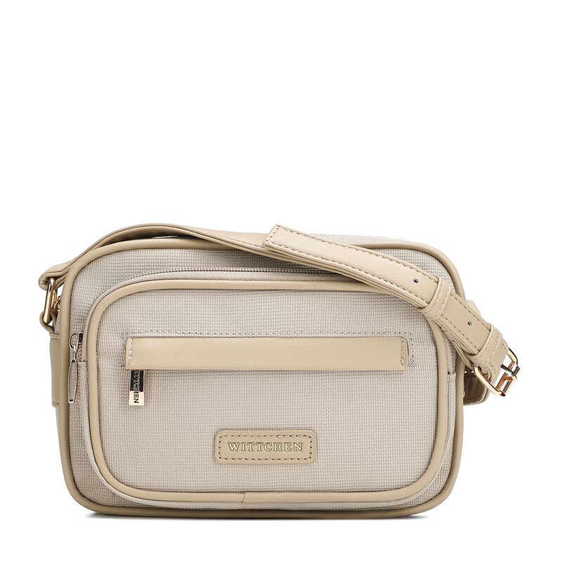 Krémová crossbody kabelka z imitácie kože 102-4Y-402-0