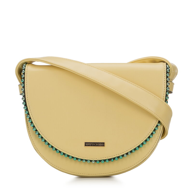 Dámska polkruhová taška s korálkami 94-4Y-722-Y