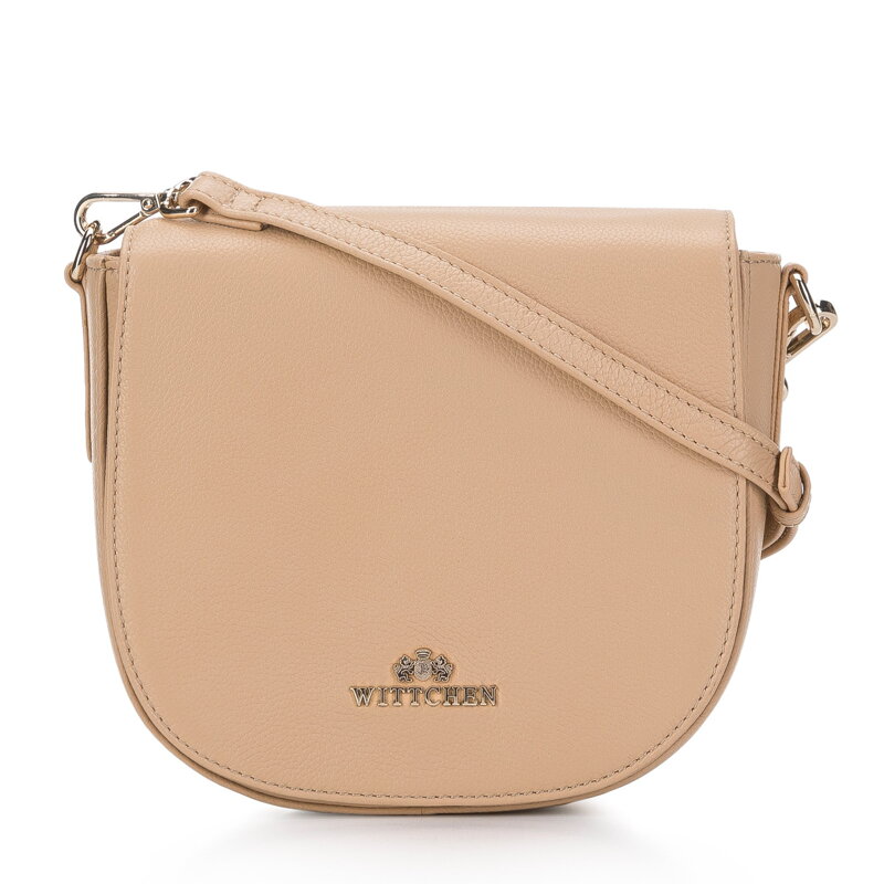 Kožená saddle bag jednoduchá béžová  