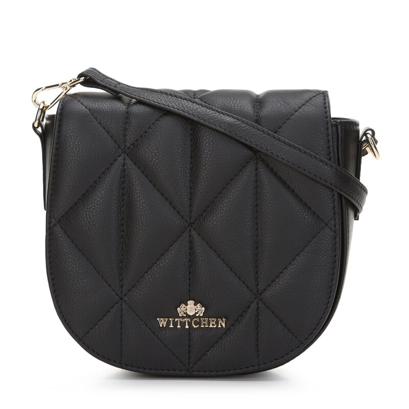 Kožená saddle bag z prešívanej kože čierna  