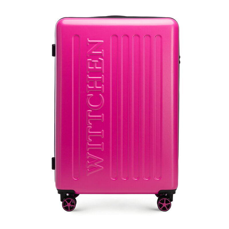 Veľký ABS kufor s vyrazeným logom fuchsia 56-3A-503-34 Veľký ABS kufor s vyrazeným logom fuchsia 56-3A-503-34