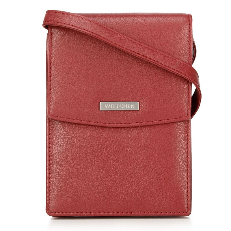 Mini kožená crossbody kabelka 2 v 1 červená  