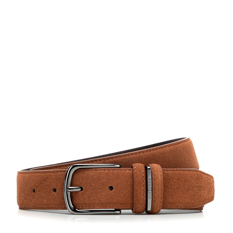 Pánsky nubukový opasok – elegancia v jemnom vyhotovení 101-8M-205-5