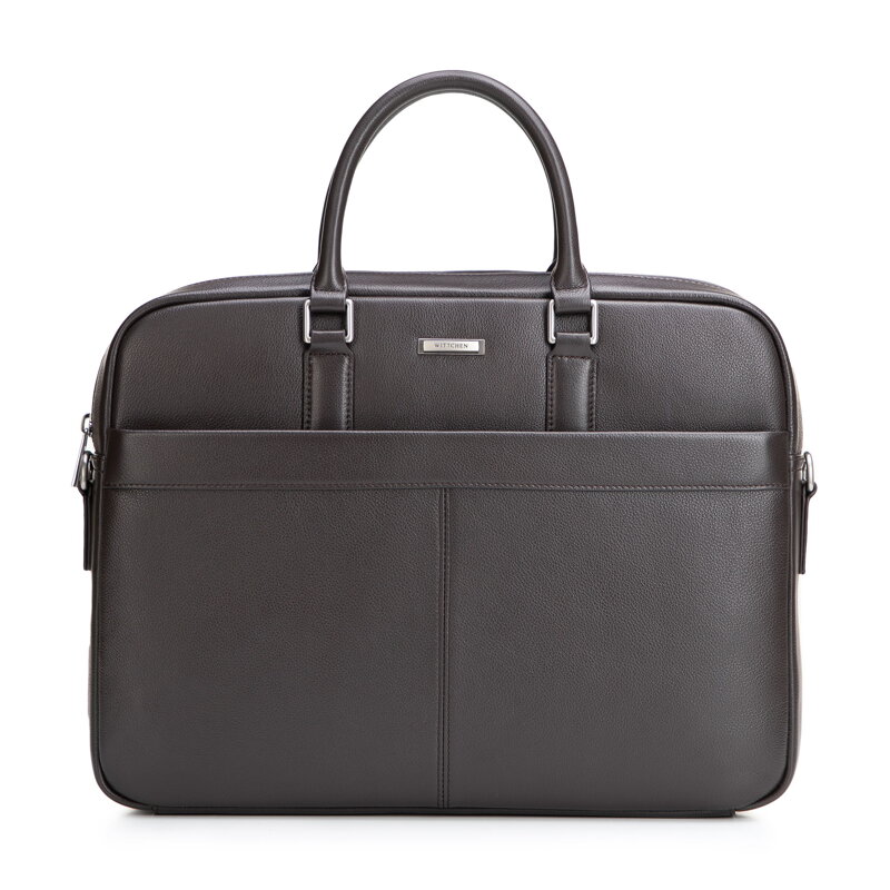 Pánska taška na notebook 15,6" z prírodnej kože tmavohnedá 102-3U-604-4