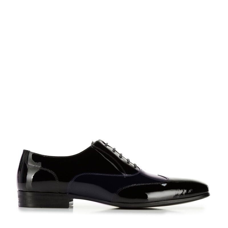 Pánske dvojfarebné lakované oxfordky 96-M-503-1N Pánske dvojfarebné lakované oxfordky 96-M-503-1N