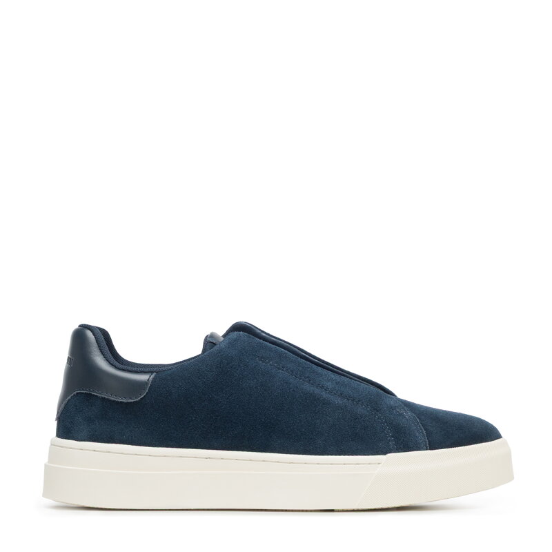 Pánske nazúvacie semišové sneakersy tmavomodré 101-M-511-N